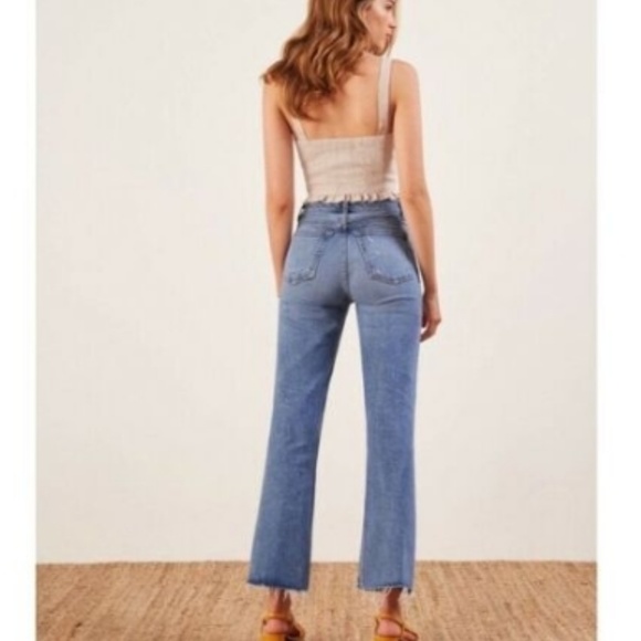 NWT Reformation Stretch Cropped Food Olympic Jeans - Picture 2 of 5